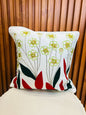 Black and Red Jute cotton embroidery cushion cover