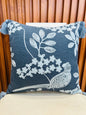 Blue Bird Jute embroidery cushion cover