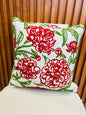 Red splash embroidery cotton cushion cover