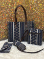 Blue tote bag set