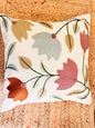 Pastel Multicolour Embroidery Cushion Cover – Handcrafted Decorative Pillow Cover for Elegant Interiors