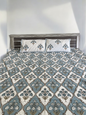 Handblock Printed Abstract Pattern Double Bedsheet