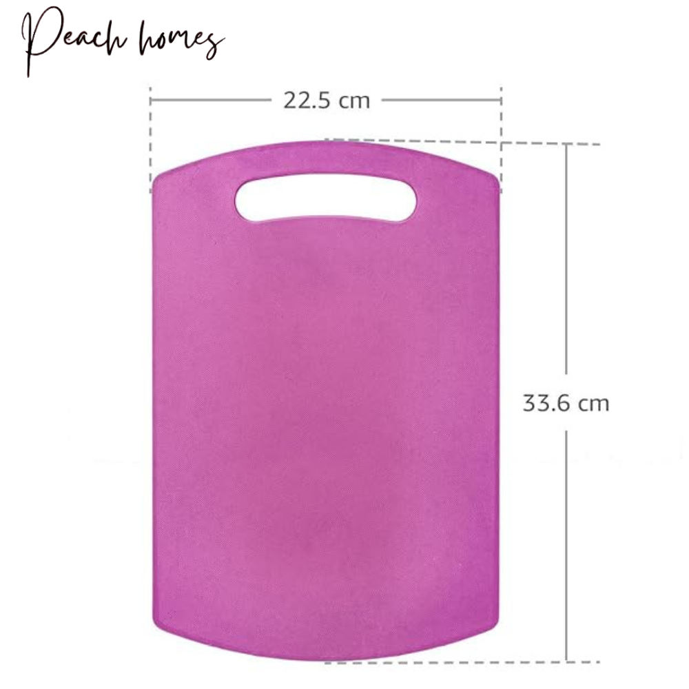 Plastic Chopping Board (Pink) – Durable, Non-Porous, Ideal for Vegetable Chopping, 25x36 cm