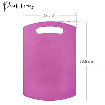 Plastic Chopping Board (Pink) – Durable, Non-Porous, Ideal for Vegetable Chopping, 25x36 cm