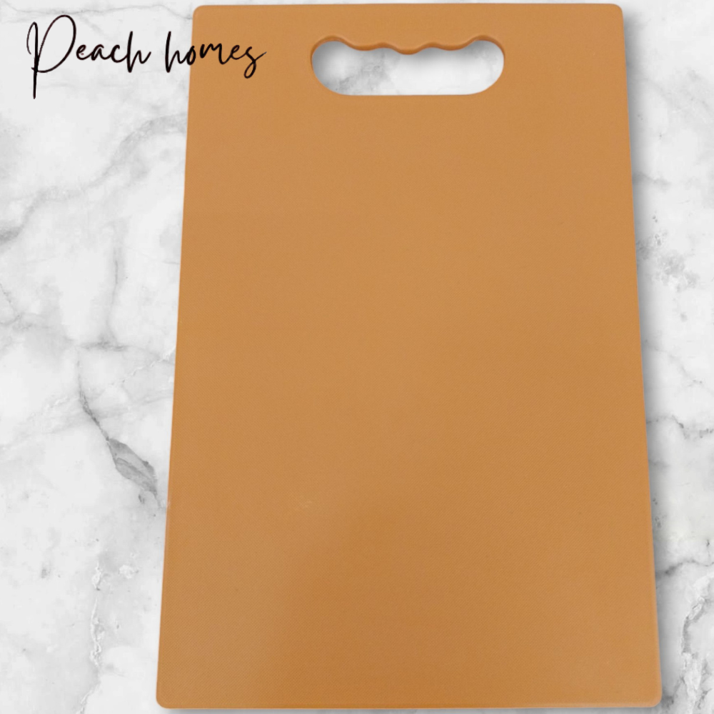 Plastic Chopping Board (Brown) – Durable, Non-Porous, Ideal for Vegetable Chopping, 25x36 cm