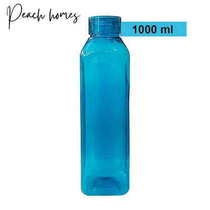 Plastic Transparent Blue Water Bottle (Set of 6) – Reusable, Durable, Eco-Friendly Water Storage