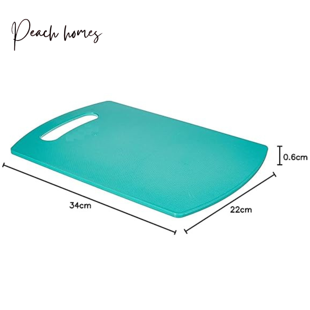 Plastic Chopping Board (Green) – Durable, Non-Porous, Ideal for Vegetable Chopping, 25x36 cm