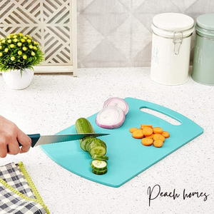 Plastic Chopping Board (Green) – Durable, Non-Porous, Ideal for Vegetable Chopping, 25x36 cm