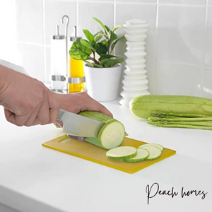 Plastic Chopping Board (Brown) – Durable, Non-Porous, Ideal for Vegetable Chopping, 25x36 cm