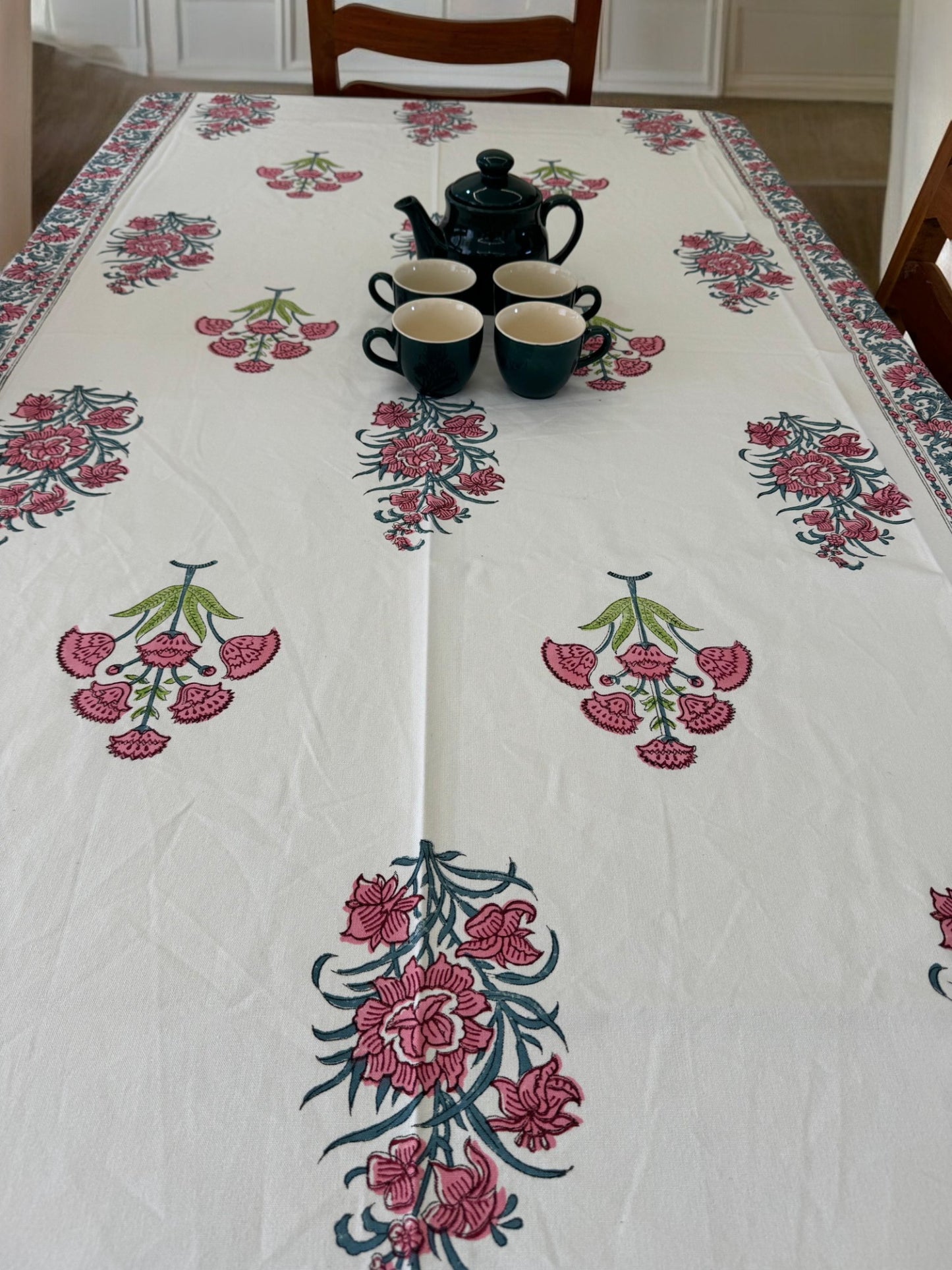 Handblock Canvas Table Cover