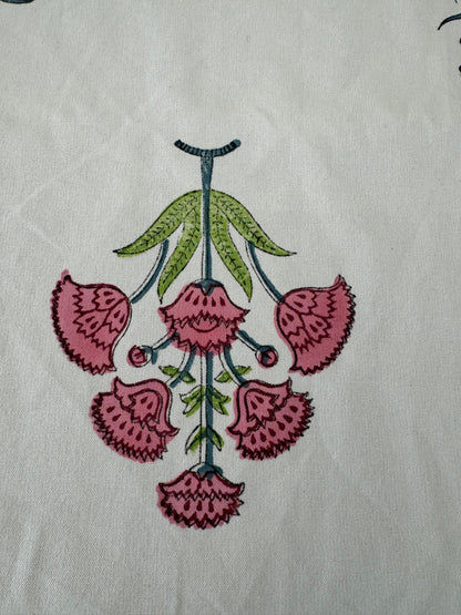Handblock Canvas Table Cover