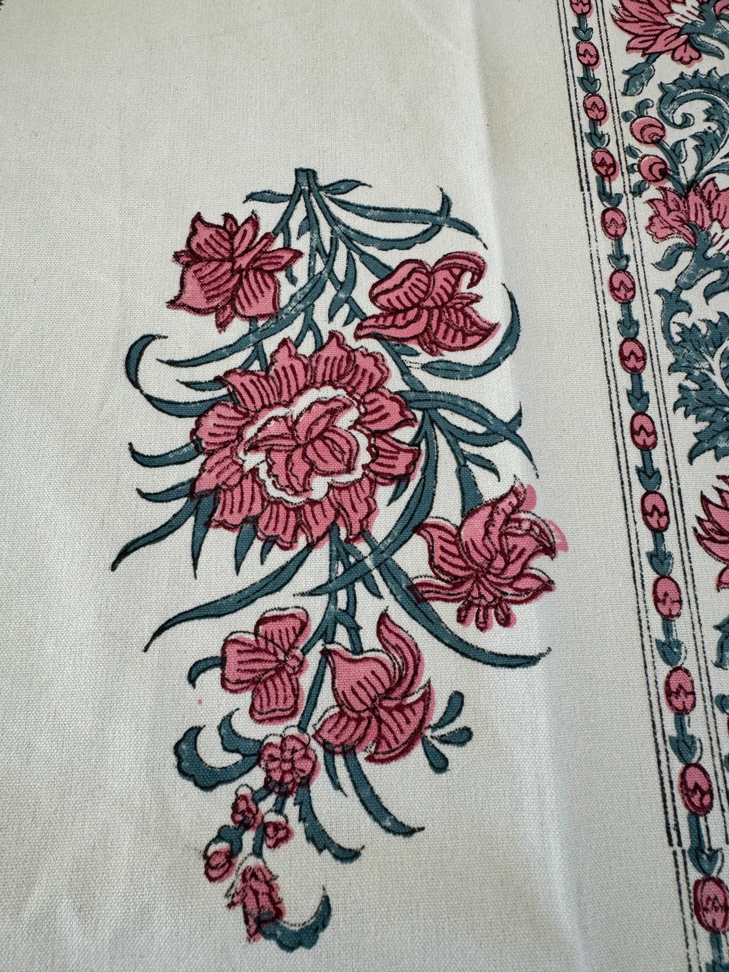 Handblock Canvas Table Cover