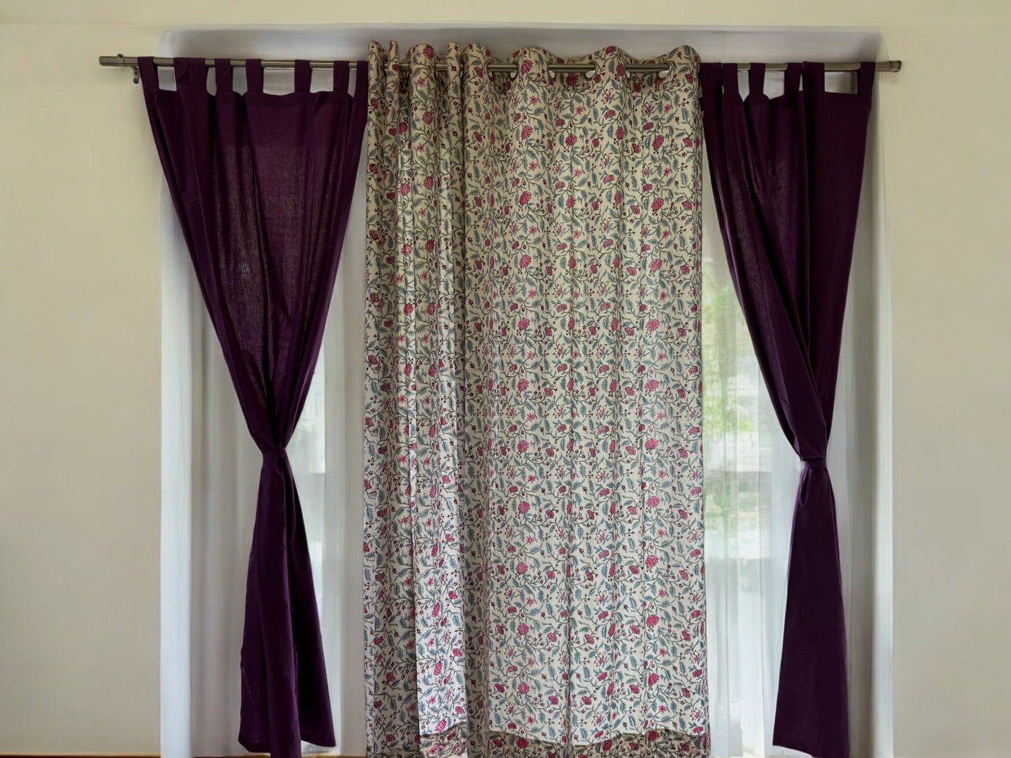 Purple Solid Curtains