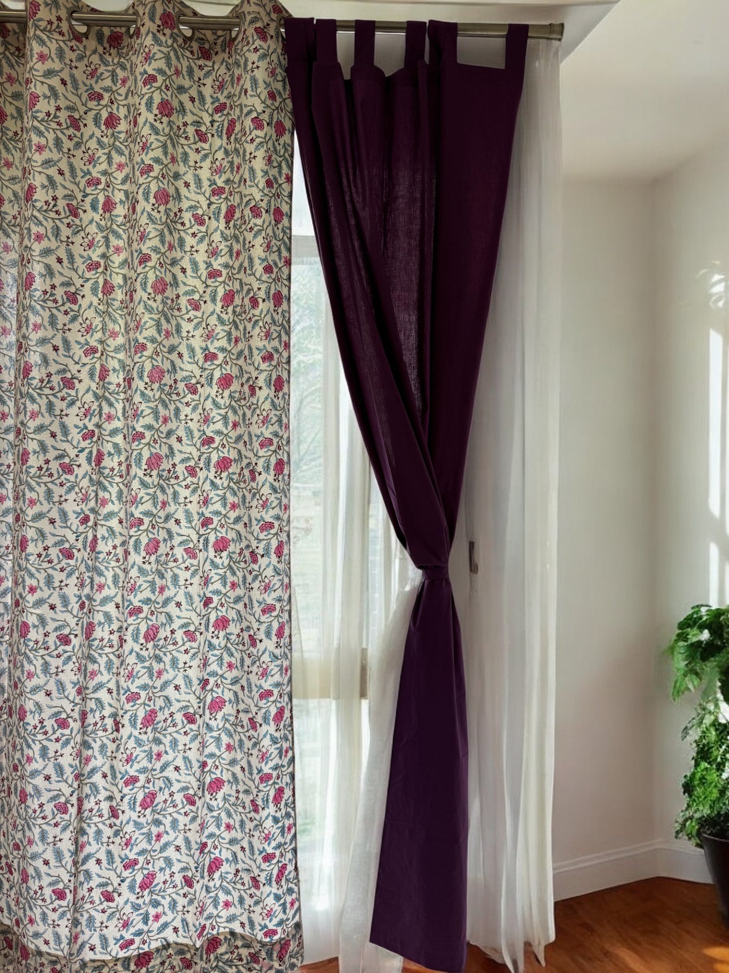 Purple Solid Curtains