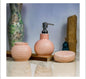 Pink Solid Ceramic Bathroom Set – 3-Piece Elegant Bathroom Accessories