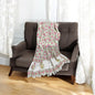 Pink Floral Beige Color Handblock TNT Throws
