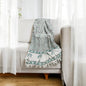 Green Palm Tree White Color Premium Handblock TNT Throws