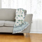 Premium White Sofa Throws TNT Blue Floral Handblock
