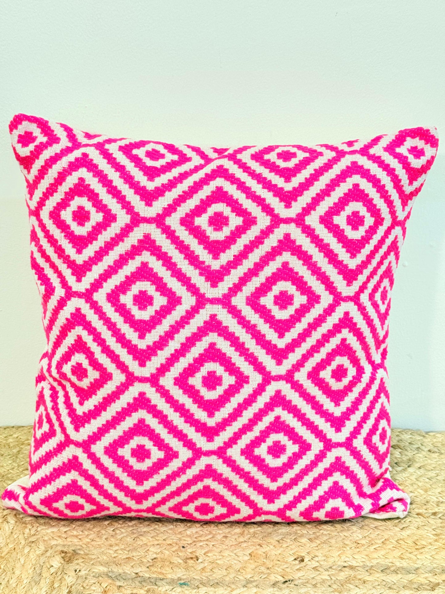 Pink Embroidery Jacquard Cotton Decorative Cushion Cover –  Elegant Cushion Covers