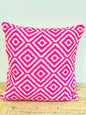 Pink Embroidery Jacquard Cotton Decorative Cushion Cover –  Elegant Cushion Covers