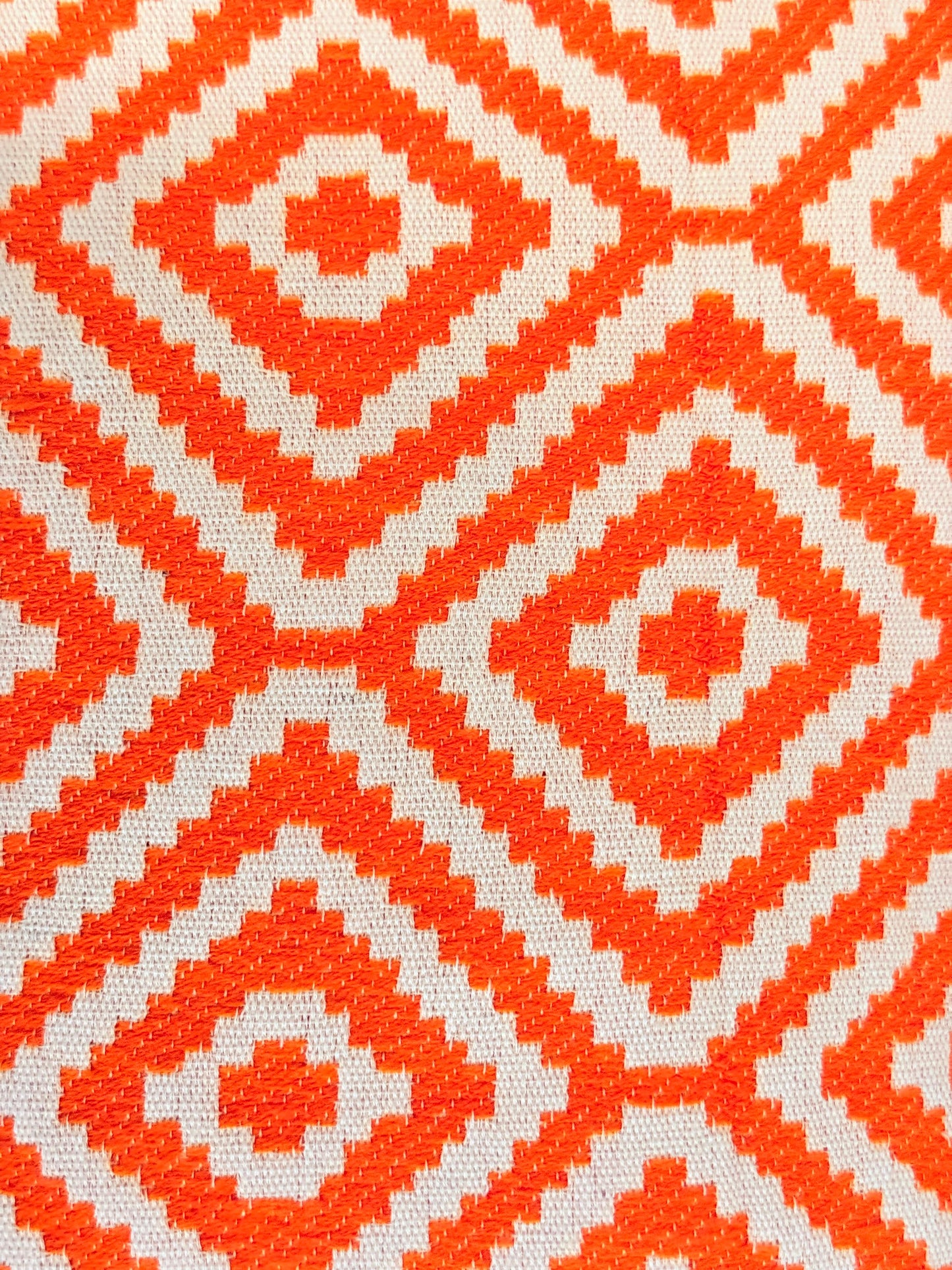 Orange Embroidery Jacquard Cotton Decorative Cushion Cover – Elegant Throw Pillow Cover