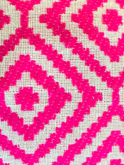 Pink Embroidery Jacquard Cotton Decorative Cushion Cover –  Elegant Cushion Covers