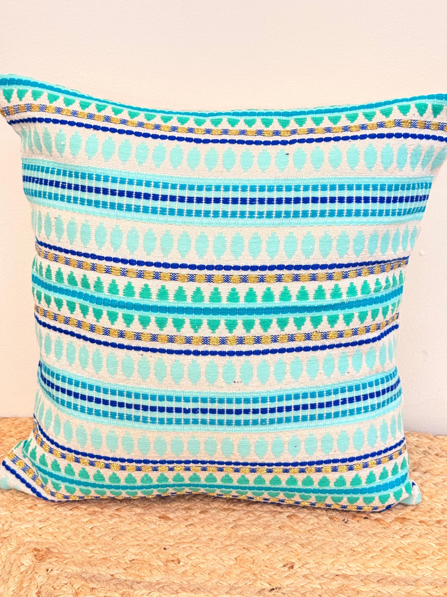 Jacquard Blue Cotton Cushion Covers –  Elegant Decorative Pillow Covers