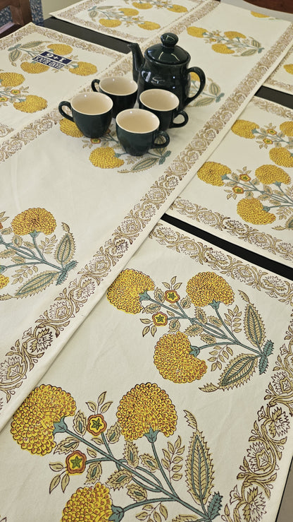 Handblock Table Runner and Mat 6+1