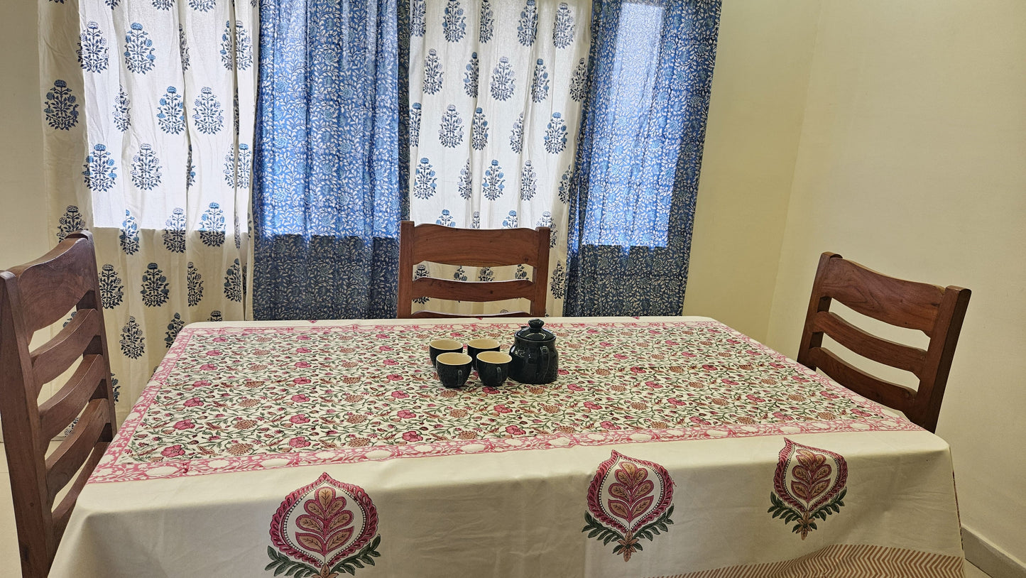 Handblock Canvas Table Cover