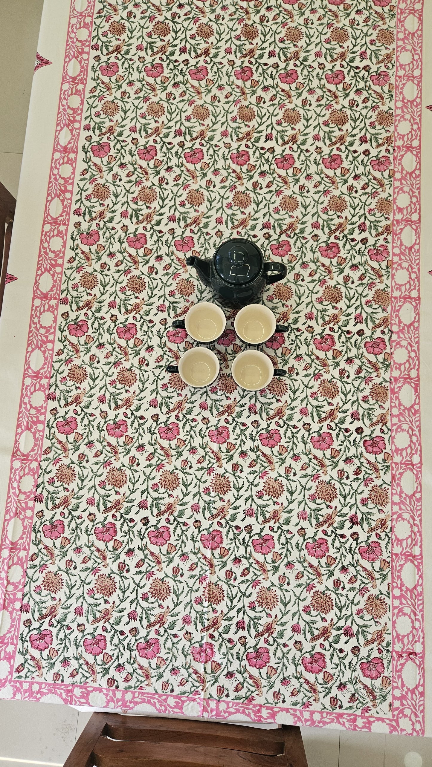 Handblock Canvas Table Cover