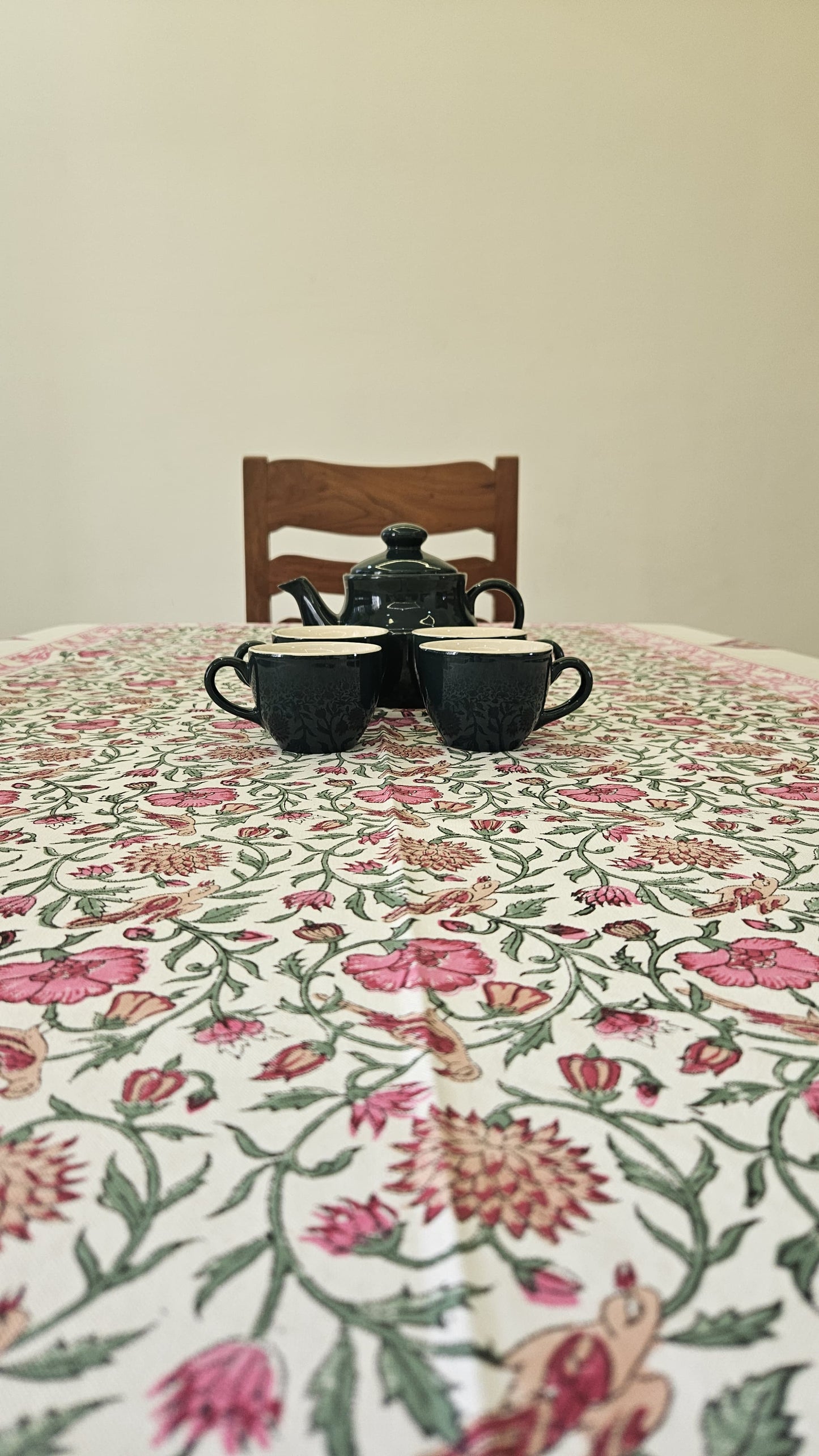 Handblock Canvas Table Cover