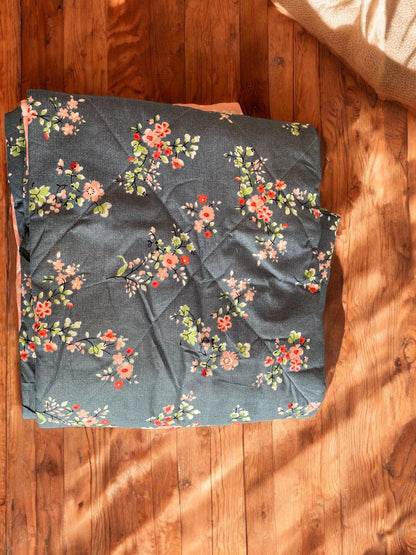 Blue and Pink Single Bed Comforter