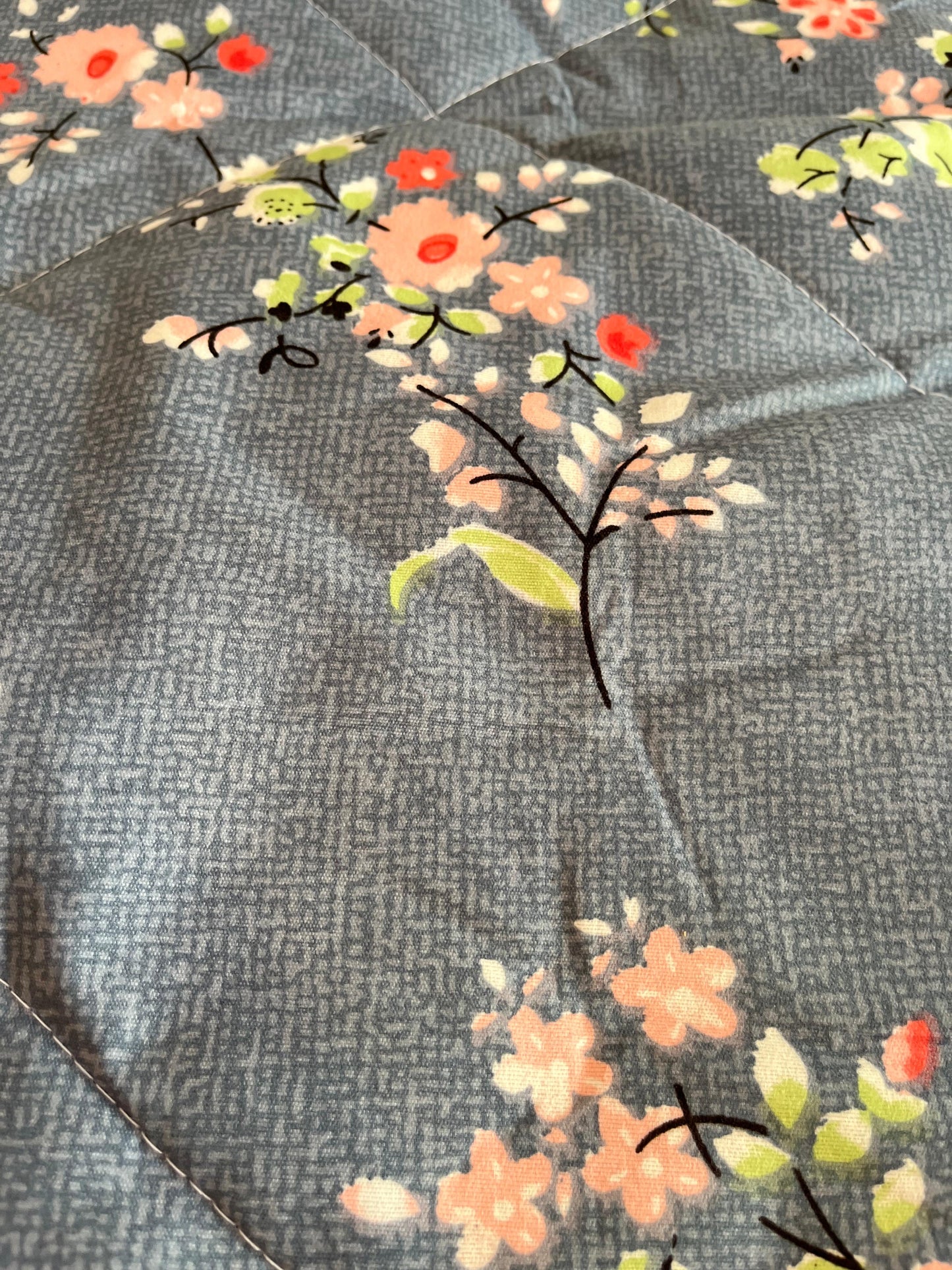 Blue and Pink Single Bed Comforter