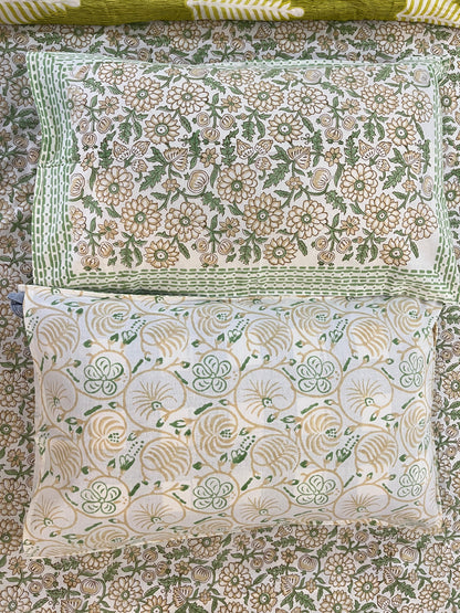 Handblock Printed Premium Floral Double Bedsheet