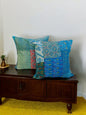 Silk Patchwork Cushion Cover Set of 2