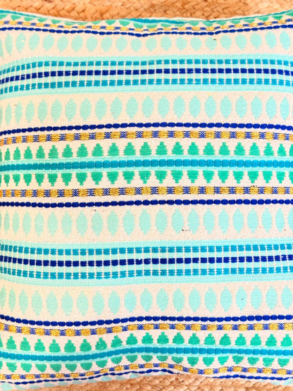 Jacquard Blue Cotton Cushion Covers –  Elegant Decorative Pillow Covers
