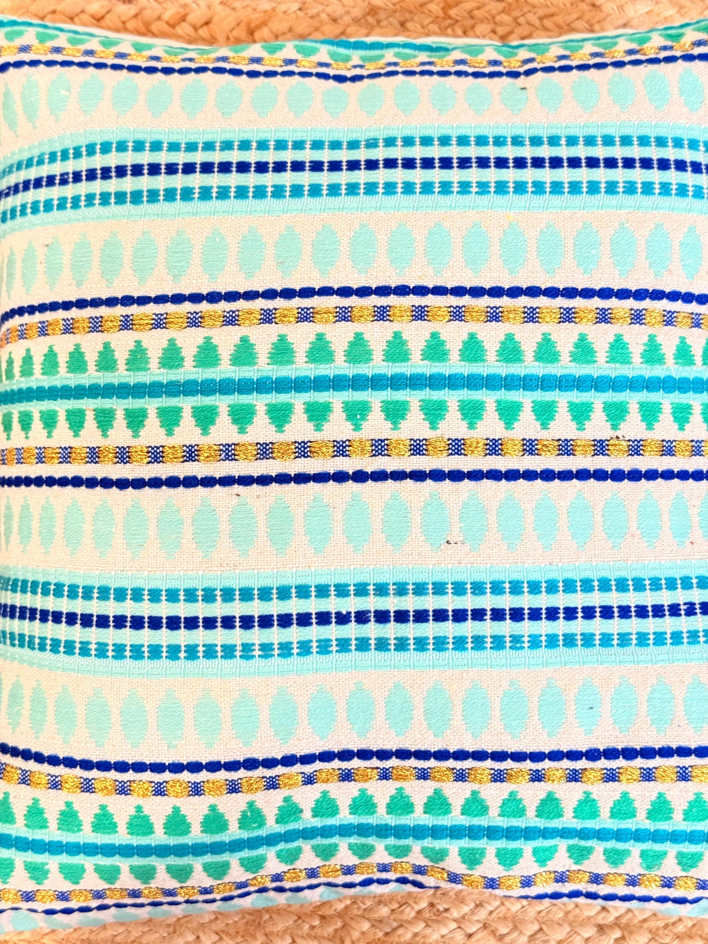 Jacquard Blue Cotton Cushion Covers –  Elegant Decorative Pillow Covers