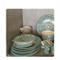 Green Mughal Quarter Plates (Set of 6)