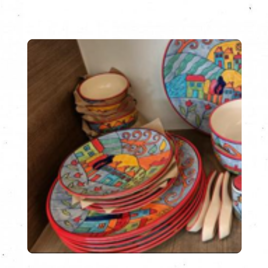 Hand Painted Quarter Plates (Set of 6)