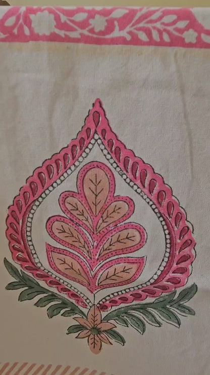Handblock Canvas Table Cover