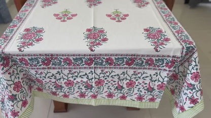 Handblock Canvas Table Cover
