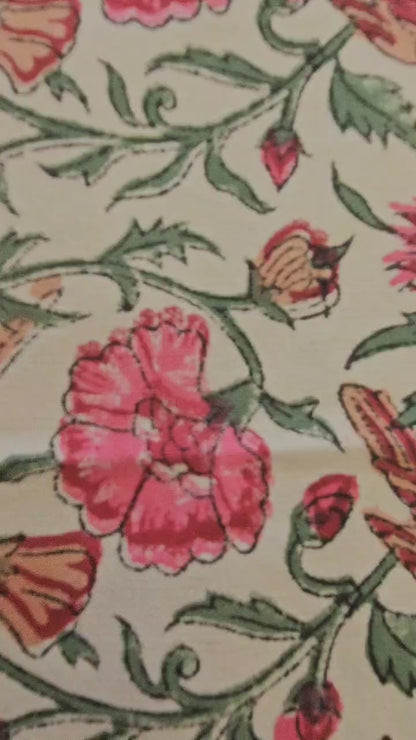 Handblock Canvas Table Cover