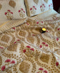 Brown Wave Handblock Quilted Reversible Bedcover with 2 Pillow Covers – Elegant and Eco-Friendly Bedroom Décor